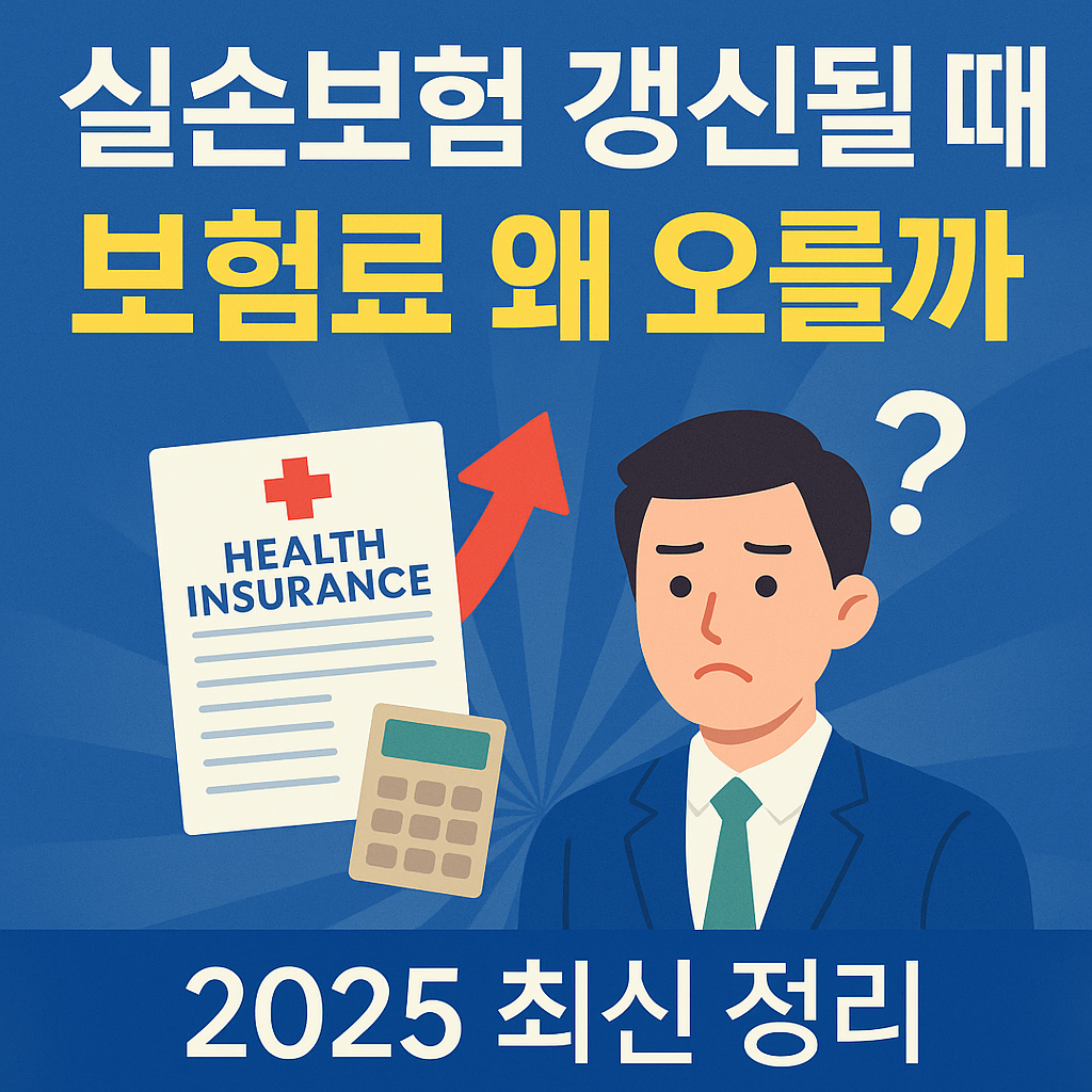 실손보험 갱신될 때 보험료 왜 오를까? (2025 최신 정리)