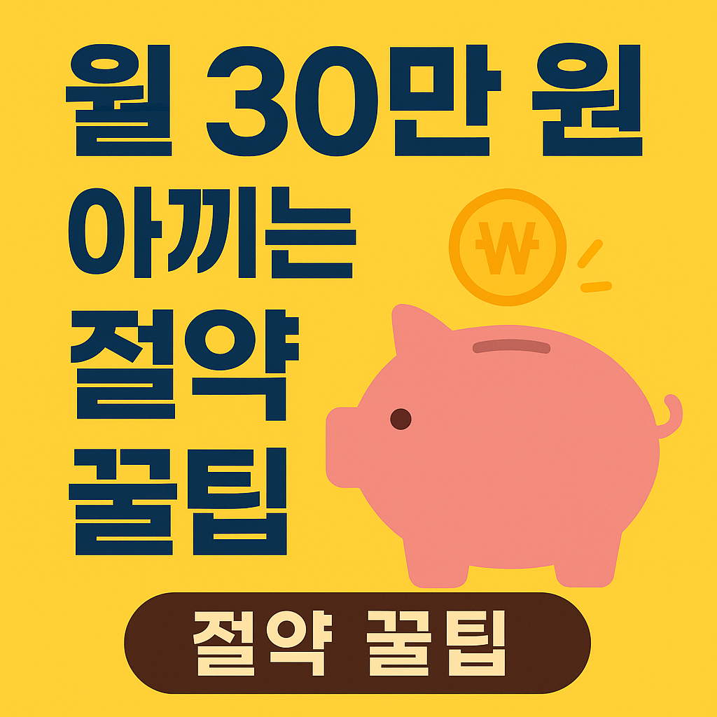 월 30만 원 아끼는 현실 절약 꿀팁 (2025년 최신판)