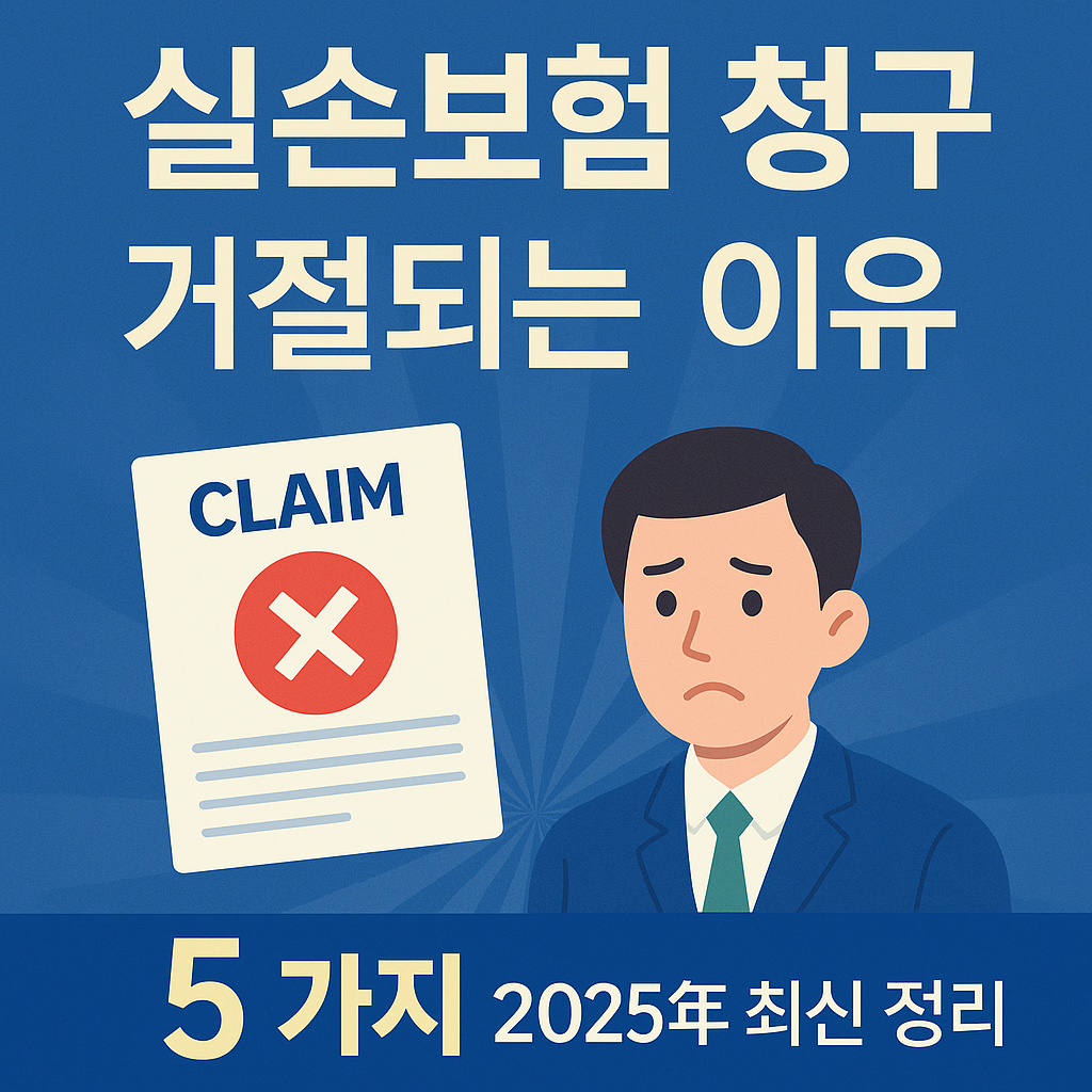 실손보험 청구 거절되는 이유 5가지 (2025년 최신 정리)