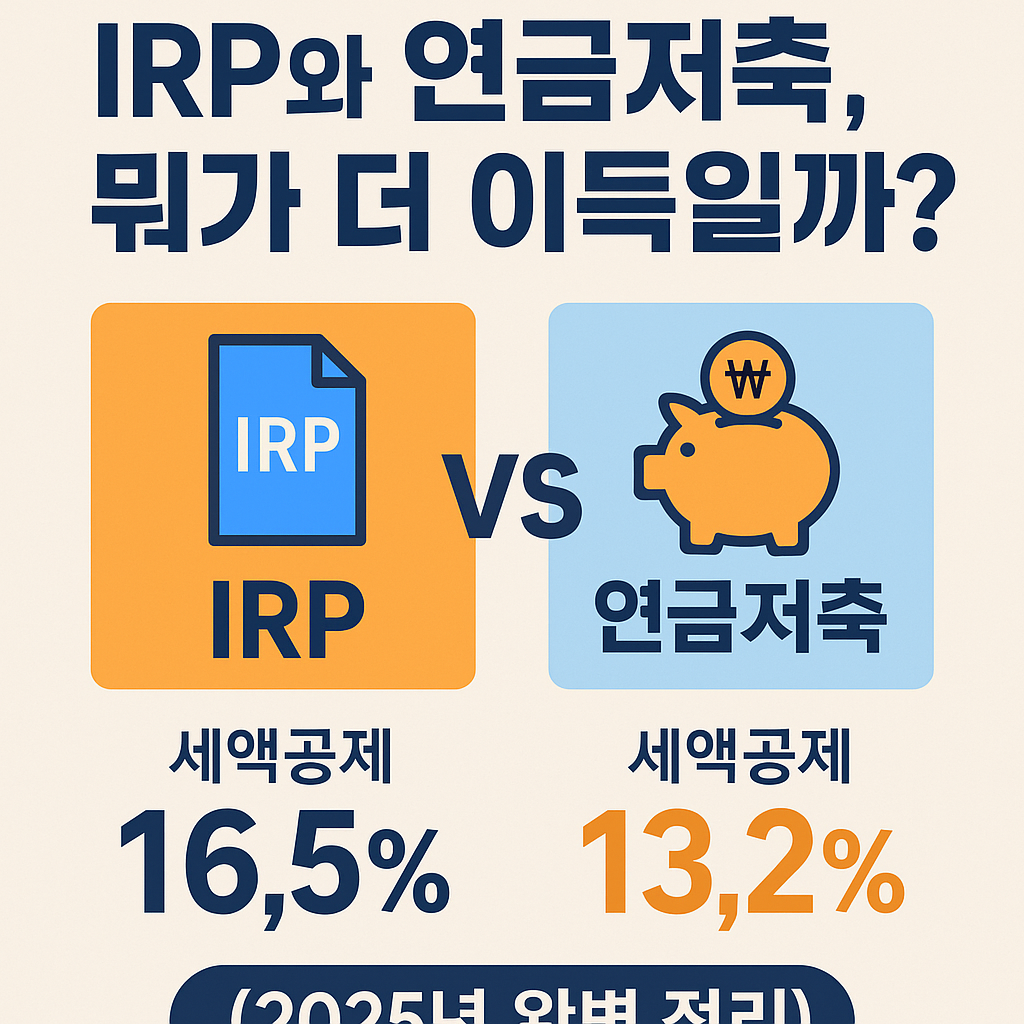 IRP와 연금저축, 뭐가 더 이득일까? (2025년 완벽 정리)