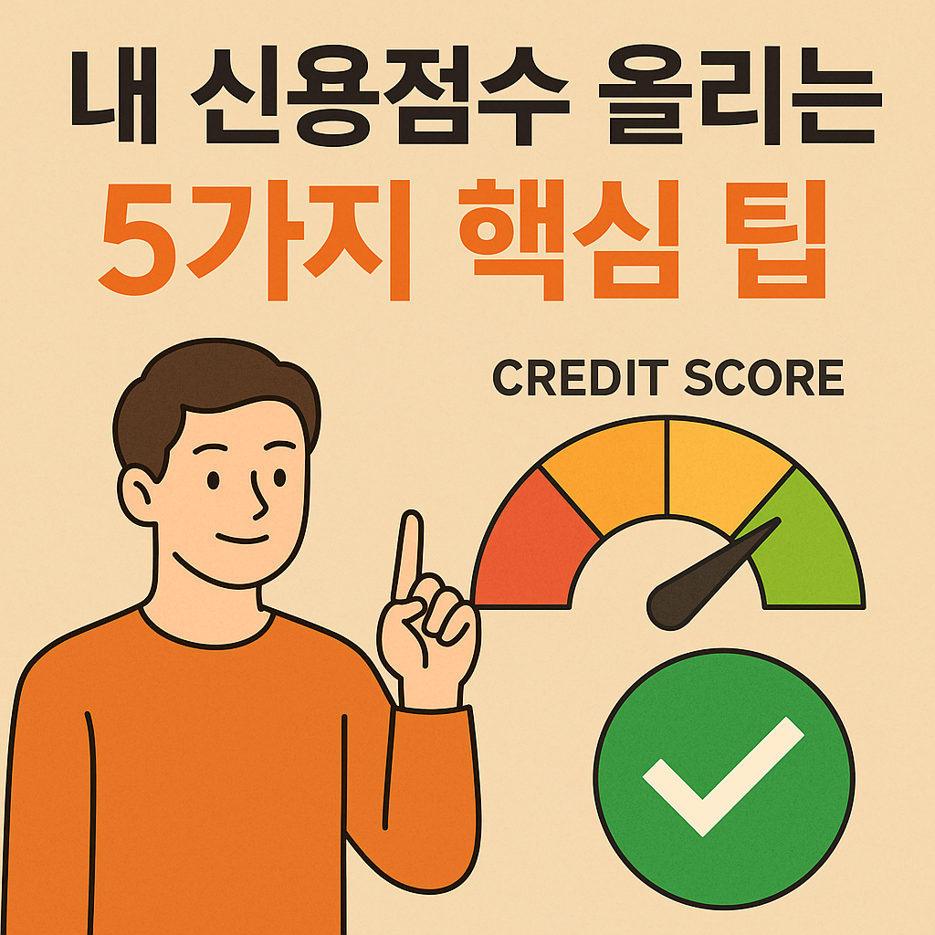 내 신용점수 올리는 5가지 핵심 팁 (2025년 완전 가이드)
