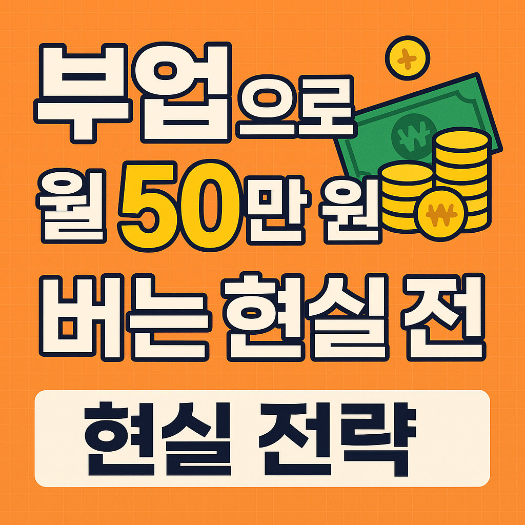 부업으로 월 50만 원 버는 현실 전략 (2025년 기준 실전편)